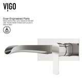 Cornelius Wall Mount Single Handle Bathroom Sink Faucet, WaterSense Certified, Brushed Nickel K0T1 - product image 3