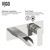 Cornelius Wall Mount Single Handle Bathroom Sink Faucet, WaterSense Certified, Brushed Nickel K0T1 - product image 4