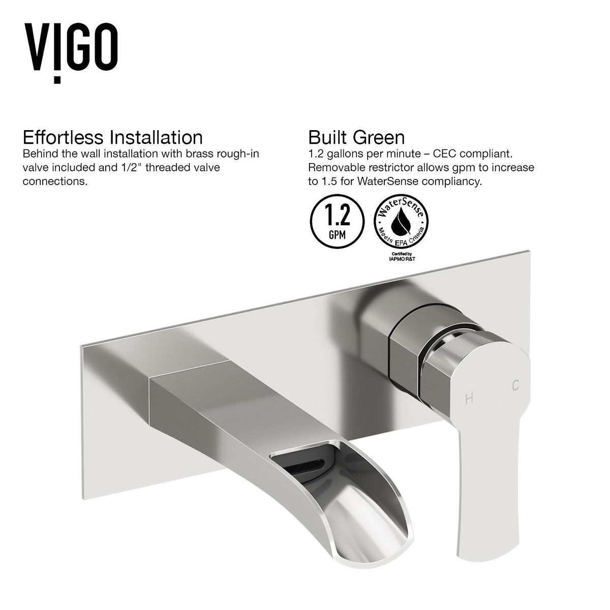 Cornelius Wall Mount Single Handle Bathroom Sink Faucet, WaterSense Certified, Brushed Nickel K0T1 - product image 6