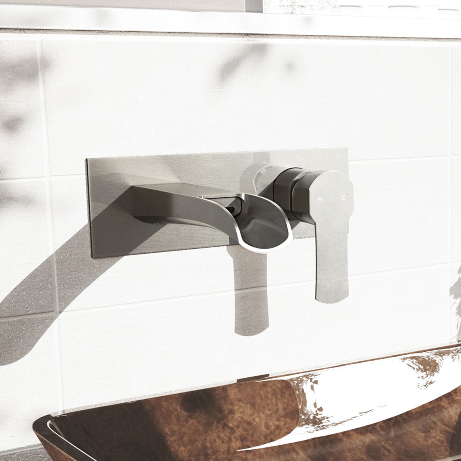 Cornelius Wall Mount Single Handle Bathroom Sink Faucet, WaterSense Certified, Brushed Nickel K0T1 - product image 8