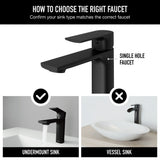 Davidson Single Handle Single Hole Bathroom Sink Faucet, WaterSense Certified, Matte Black J6B9 - product image 4