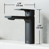 Davidson Single Handle Single Hole Bathroom Sink Faucet, WaterSense Certified, Matte Black J6B9 - product image 6