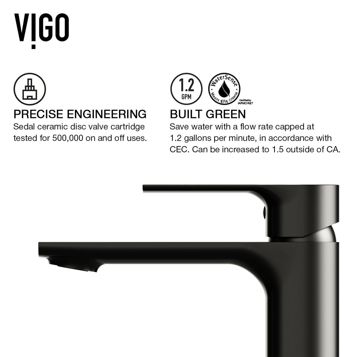 Davidson Single Handle Single Hole Bathroom Sink Faucet, WaterSense Certified, Matte Black J6B9 - product image 7