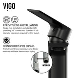 Davidson Single Handle Single Hole Bathroom Sink Faucet, WaterSense Certified, Matte Black J6B9 - product image 8