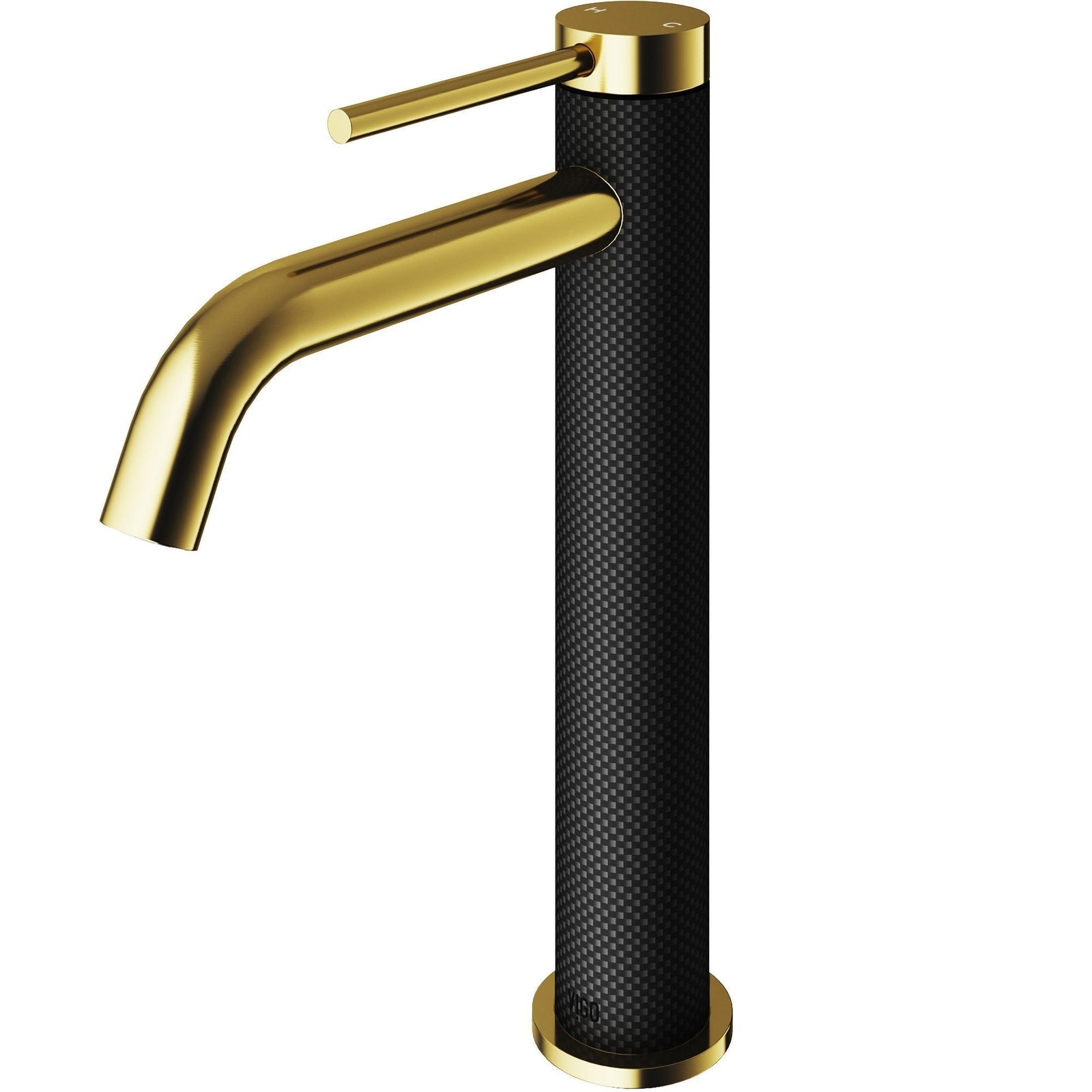 Lexington 8-in Gold/Carbon Fiber Vessel Bathroom Faucet O0I7 - product image 1