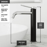 Lexington Single Handle Vessel Sink Bathroom Faucet with cFiber© Body, Chrome J9O3 - product image 6