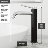 Lexington Single Handle Vessel Sink Bathroom Faucet with cFiber© Body, Chrome J9O3 - product image 8