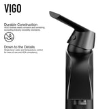 Linus Single Handle Vessel Single Hole Bathroom Sink Faucet, Matte Black J2K3 - product image 6