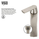Linus Single Handle Vessel Sink Bathroom Faucet, Brushed Nickel Z1M2 - product image 3