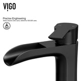 Niko Single Handle Single Hole Bathroom Sink Faucet, Matte Black U1W8 - product image 5