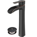 Niko Single Handle Vessel Single Hole Bathroom Sink Faucet with Pop-up Drain, Antique Rubbed Bronze X3W0 - product image 3