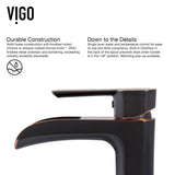 Niko Single Handle Vessel Single Hole Bathroom Sink Faucet with Pop-up Drain, Antique Rubbed Bronze X3W0 - product image 4