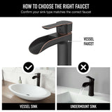 Niko Single Handle Vessel Single Hole Bathroom Sink Faucet with Pop-up Drain, Antique Rubbed Bronze X3W0 - product image 6