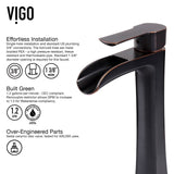 Niko Single Handle Vessel Single Hole Bathroom Sink Faucet with Pop-up Drain, Antique Rubbed Bronze X3W0 - product image 8
