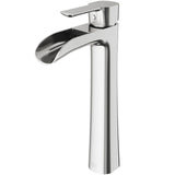 Niko Single Handle Vessel Sink Bathroom Faucet with Deck Plate, Brushed Nickel A9A2 - product image 2