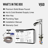 Niko Single Handle Vessel Sink Bathroom Faucet with Deck Plate, Brushed Nickel A9A2 - product image 4
