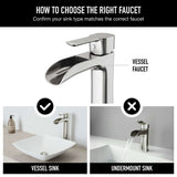 Niko Single Handle Vessel Sink Bathroom Faucet with Deck Plate, Brushed Nickel A9A2 - product image 7