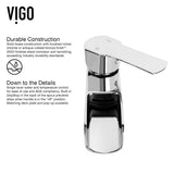 Niko Single Handle Vessel Sink Bathroom Faucet with Deck Plate, Chrome C2W3 - product image 5