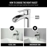 Niko Single Handle Vessel Sink Bathroom Faucet with Deck Plate, Chrome C2W3 - product image 6