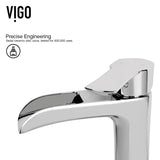 Niko Single Handle Vessel Sink Bathroom Faucet with Deck Plate, Chrome U6J2 - product image 7