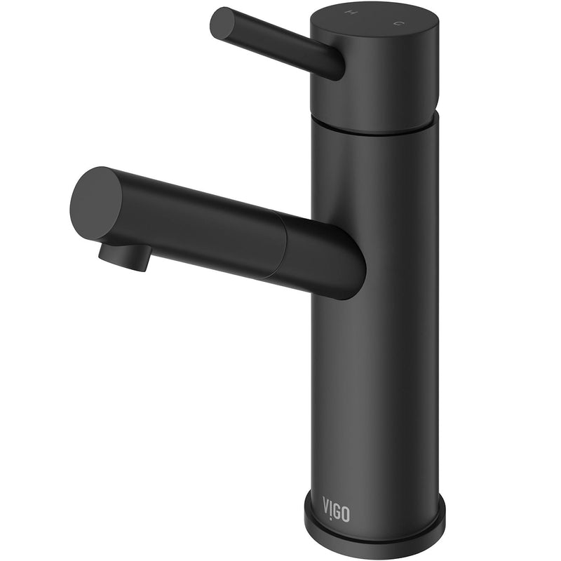 Noma Single Handle Single Hole Bathroom Sink Faucet, Matte Black V1Q1