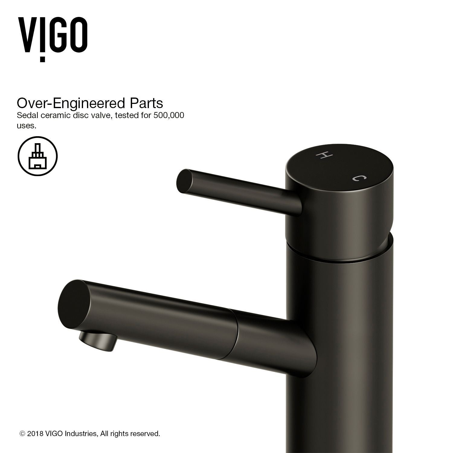Noma Single Handle Single Hole Bathroom Sink Faucet, Matte Black X5K8 - product image 5