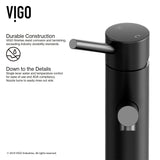 Noma Single Handle Single Hole Bathroom Sink Faucet, Matte Black X5K8 - product image 6