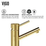 Noma Single Handle Single Hole Bathroom Sink Faucet, WaterSense Certified, Matte Gold I8Q0 - product image 4