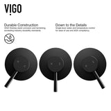 Olus Single Handle Wall Mount Bathroom Sink Faucet, WaterSense Certified, Matte Black Y1U2 - product image 6