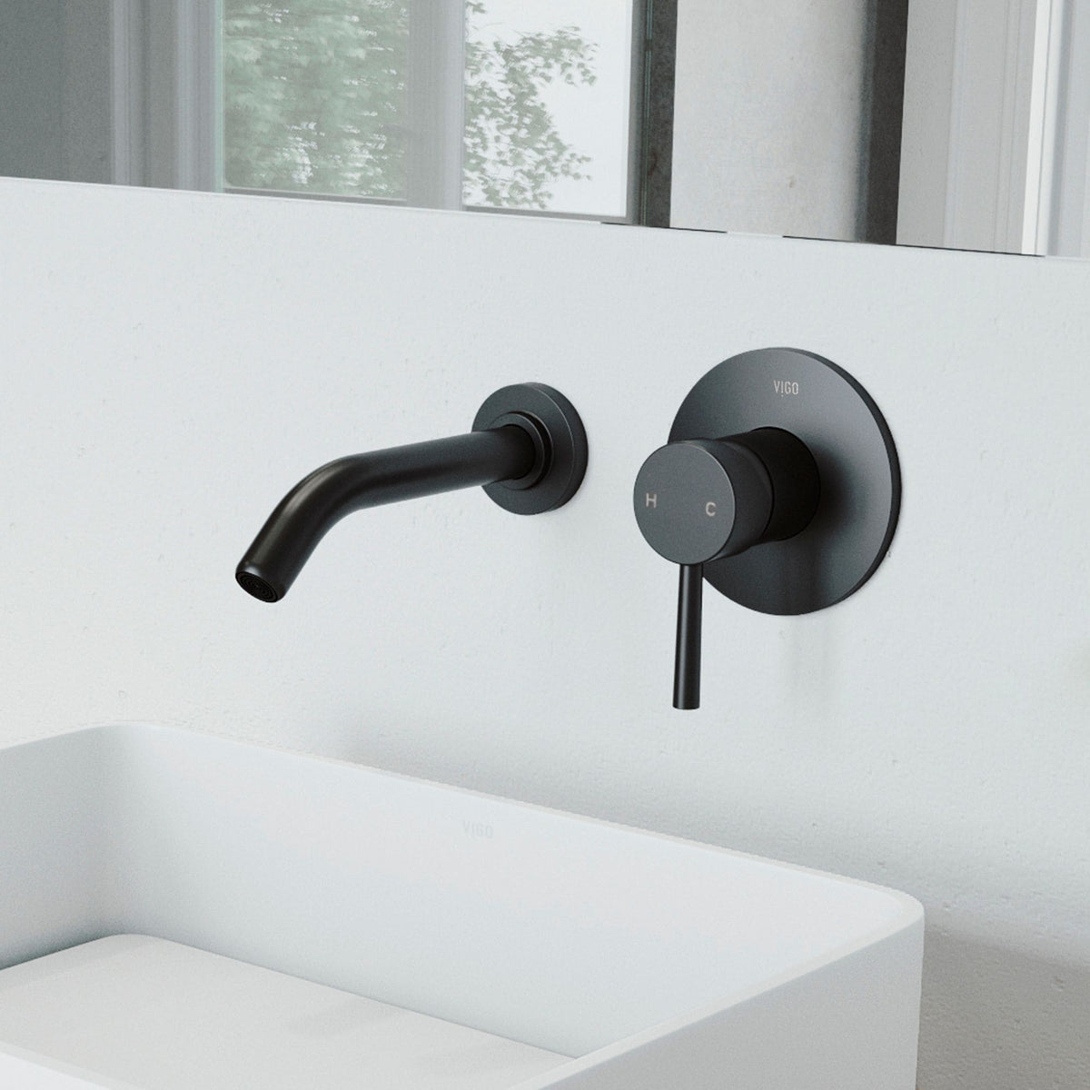 Olus Single Handle Wall Mount Bathroom Sink Faucet, WaterSense Certified, Matte Black Y1U2 - product image 8