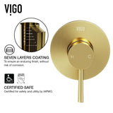 Olus Wall Mount Single Lever Bathroom Sink Faucet, WaterSense Certified, Matte BGold A7O7 - product image 5