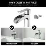 Paloma Single Handle Single Hole Bathroom Sink Faucet, WaterSense Certified, Chrome L5T0 - product image 3