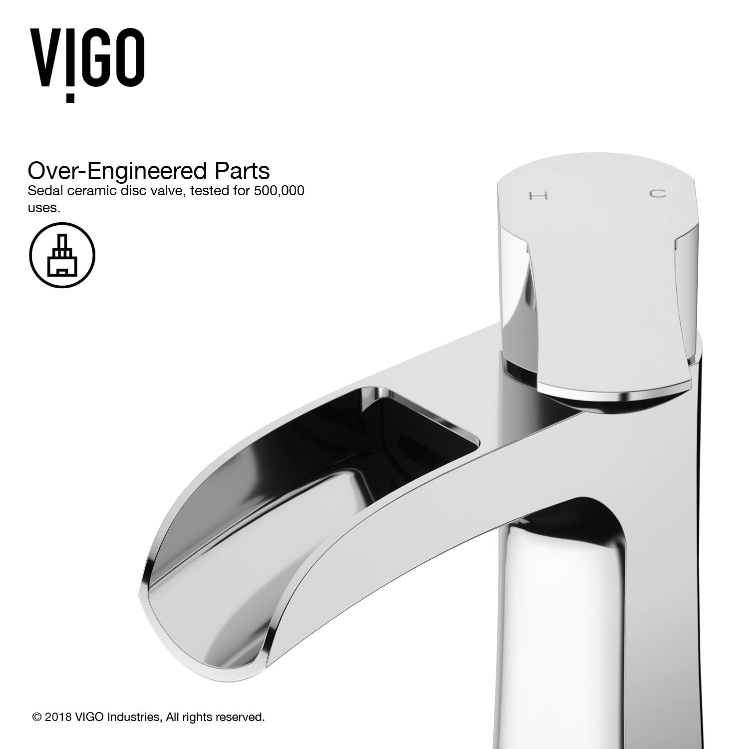 Paloma Single Handle Single Hole Bathroom Sink Faucet, WaterSense Certified, Chrome L5T0 - product image 7