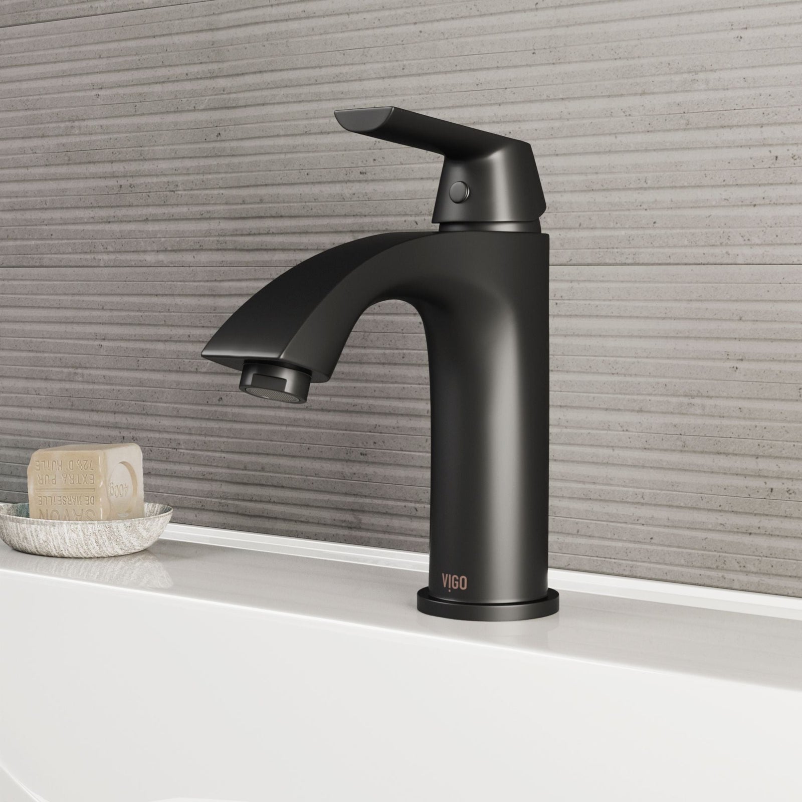 Penela Single Handle Single Hole Bathroom Sink Faucet, Matte Black F5K4 - product image 7