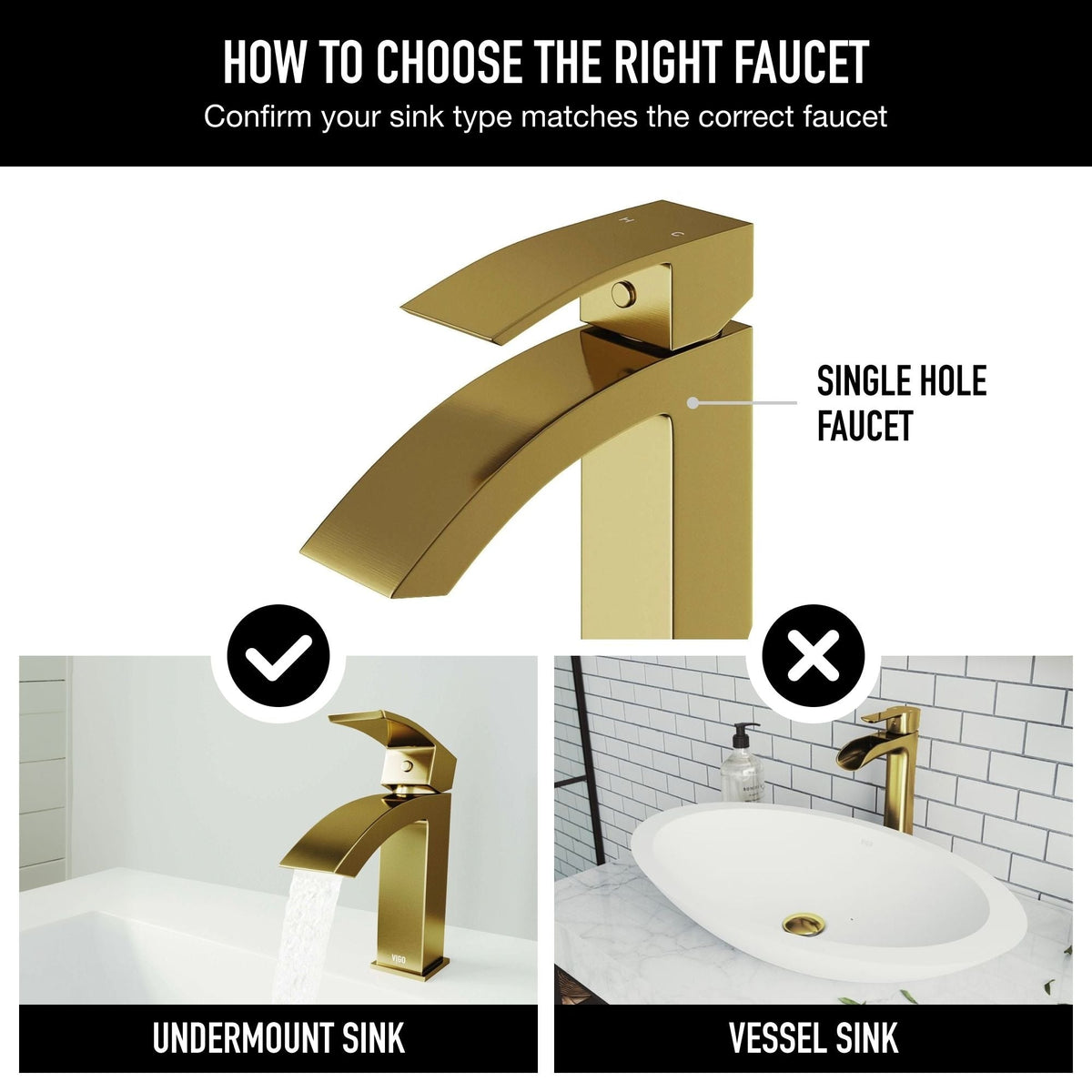 Satro Single Handle Single Hole Bathroom Sink Faucet, WaterSense Certified, Matte Gold M6T2 - product image 6