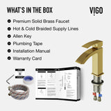 Satro Single Handle Single Hole Bathroom Sink Faucet, WaterSense Certified, Matte Gold M6T2 - product image 8