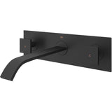 Titus Wall Mount Dual Handle Bathroom Sink Faucet, Eco-Friendly 1.2 GPM Flow Rate, Matte Black T2X8 - product image 1
