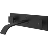 Titus Wall Mount Dual Handle Bathroom Sink Faucet, Eco-Friendly 1.2 GPM Flow Rate, Matte Black T2X8 - product image 2