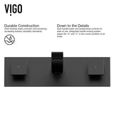 Titus Wall Mount Dual Handle Bathroom Sink Faucet, Eco-Friendly 1.2 GPM Flow Rate, Matte Black T2X8 - product image 5