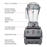 Explorian E310 Blender with 10 Speeds, Black A2Q7 - product image 3