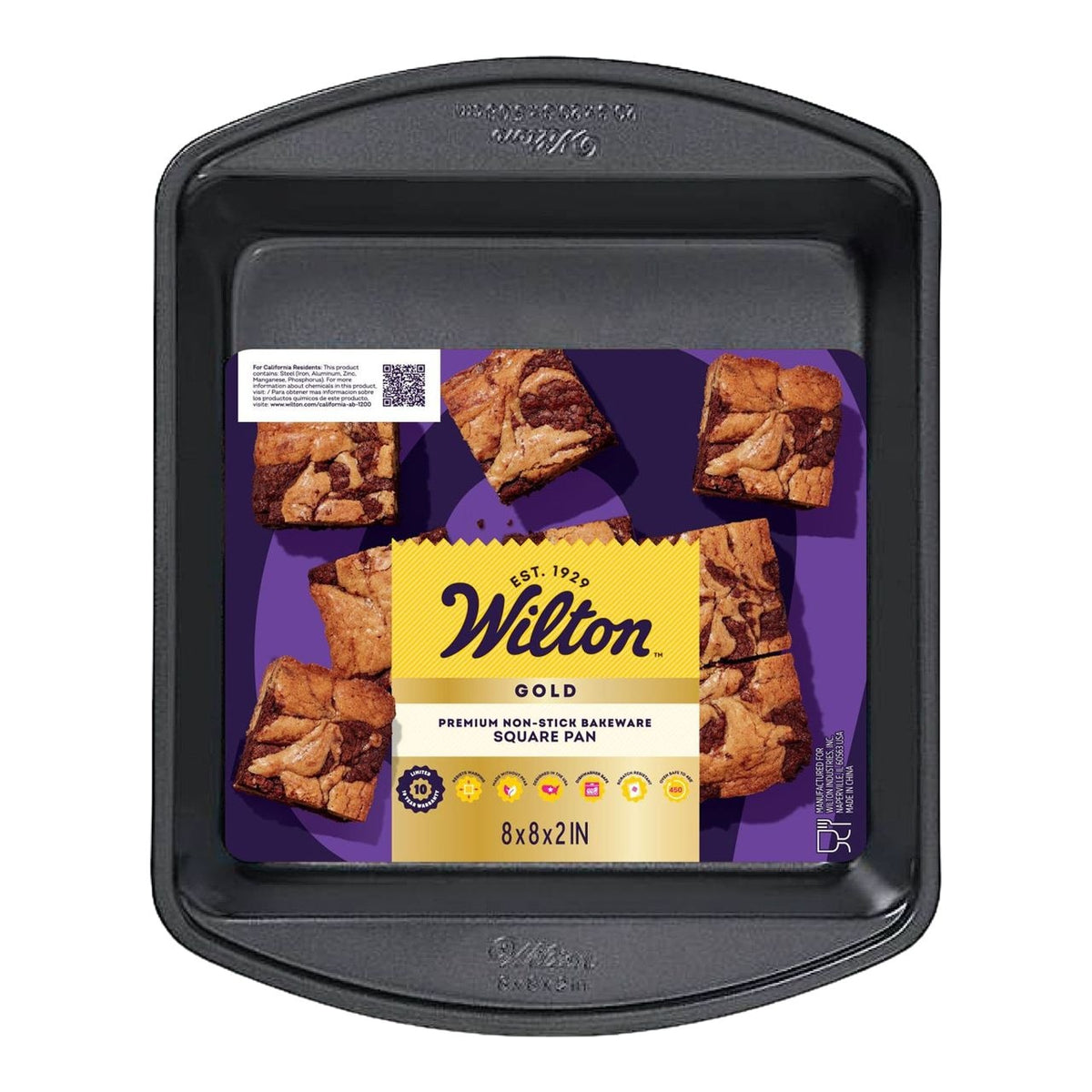 Gold Premium Non-Stick Bakeware Square Cake Pan, 8x8x2-in M0K2 - product image 1