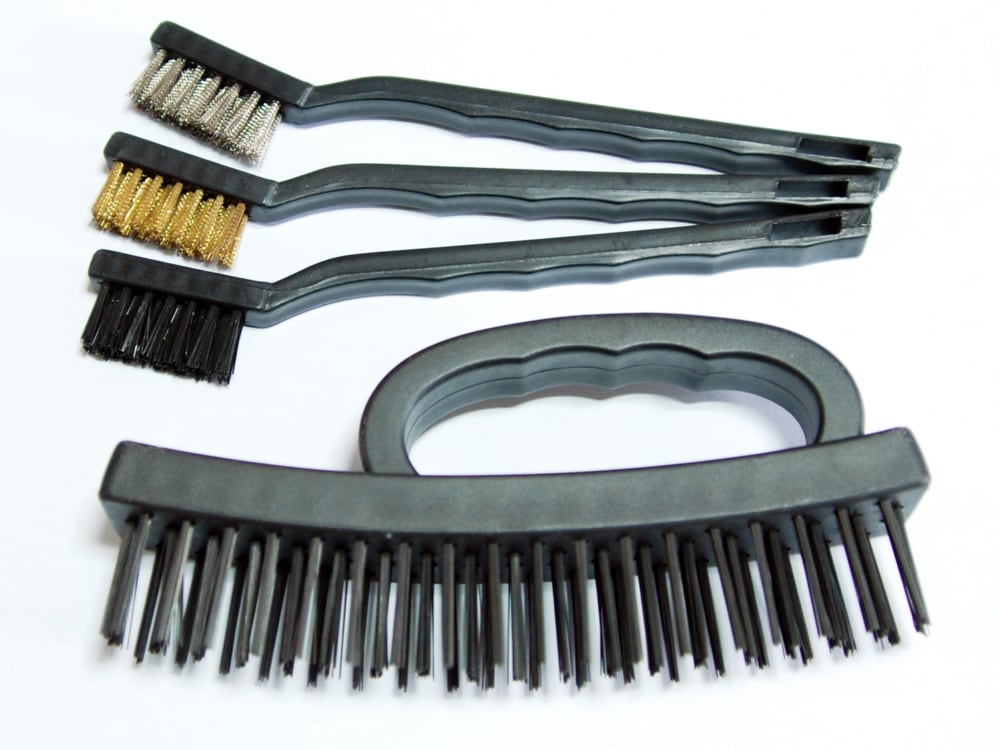 Carbon Steel Wire Cleaning Brush Set, Removes Paint, Rust & Dirt From Metal, 4-pc D9D6 - product image 2