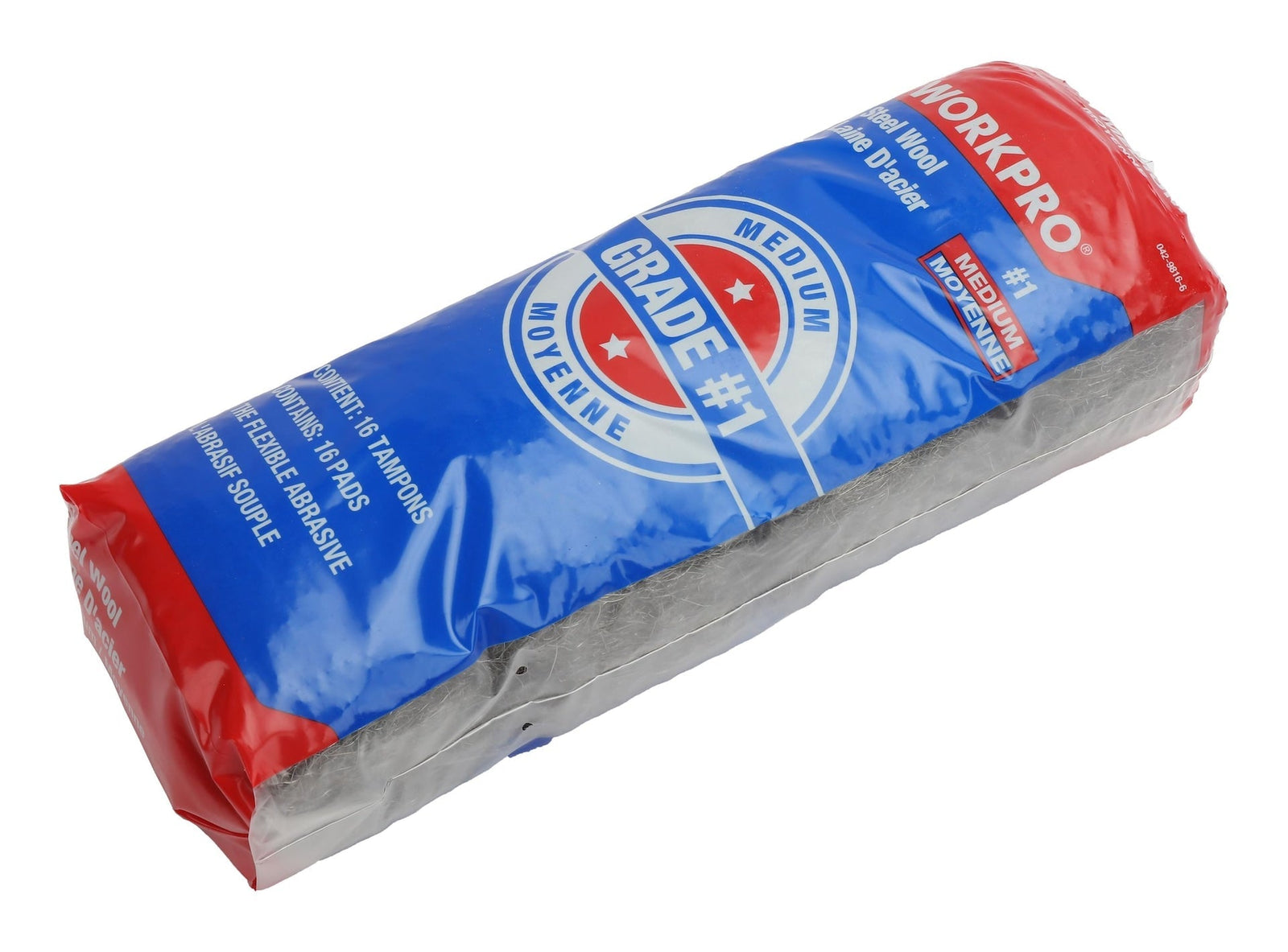 Steel Wool Pads, Surface Cleaning, Preparation & Rust-Removal, Medium Grade, 16-pk Q0U6 - product image 2