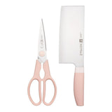 Multi-Purpose Stainless Steel Scissors & Knife Set, Pink, 2-pc X0W0 - product image 1