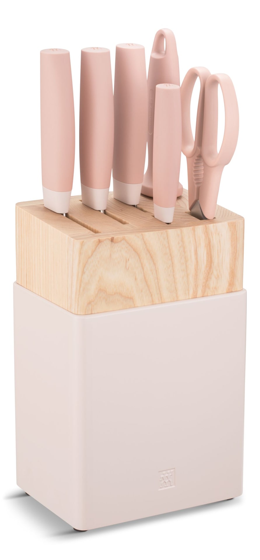 Now S Stainless Steel Knife Block Set, Pink, 7-pc H5O1 - product image 1